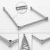 Thumbnail image #3 for Eagle Group 72 Inch W x 24 Inch D 3-Sided Double Truss Stainless Steel Cart Frame