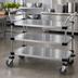 Thumbnail image #3 for Quantum 36 x 24 x 37-1/2 Inch 3-Shelf Stainless Steel Utility Bus Cart