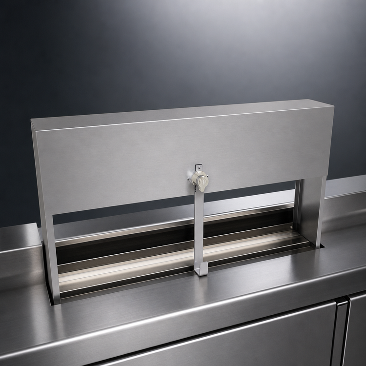 Product image #3 for Glastender 21-Inch Single Speed Rail Locking Cover, Stainless Steel