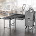 Thumbnail image #3 for Eagle Group Island Soiled Dishtable with Dish Landing Shelf and Pre-Rinse Sink, 108-Inch Machine-to-Corner, Right-to-Left