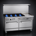 Thumbnail image #3 for Southbend Ultimate 60-Inch Gas Restaurant Range with 4 Pyromax Burners, 24-Inch Griddle, and 2 Standard Ovens