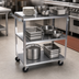 Thumbnail image #3 for BK Resources 3-Tier Stainless Steel Utility Bus Cart, 30-3/4