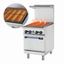 Thumbnail image #3 for Bake Tech Innovation Radiance Heavy Duty 24-Inch LP Gas Radiant Broiler Range with Standard Oven Base and Lift-Off High Shelf