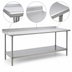 Thumbnail image #3 for Eagle Deluxe Series Stainless Steel Work Table with Rear Up-Turn and Adjustable Undershelf, 120