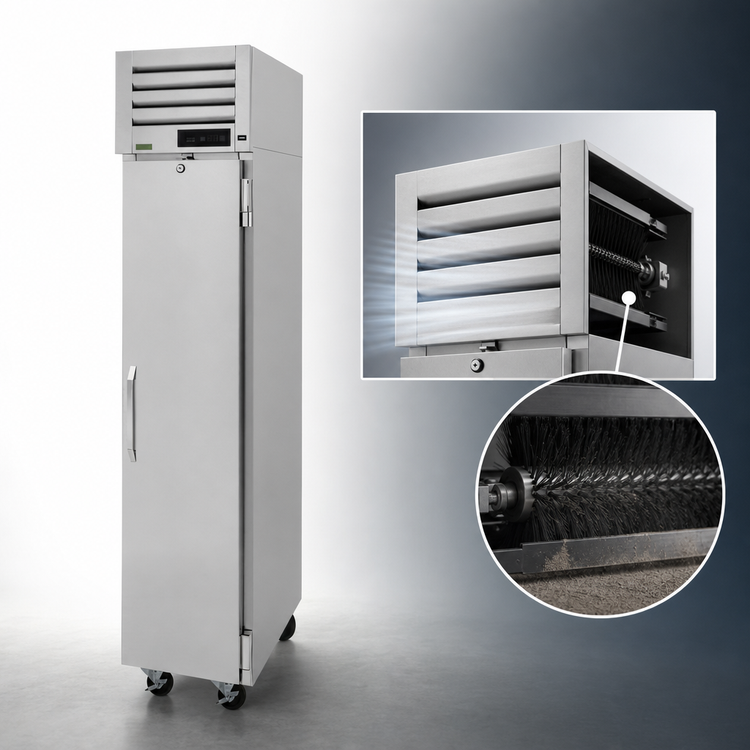 Product image #4 for Turbo Air PRO Series 9.6 Cu. Ft. One-Section Reach-In Refrigerator with Solid Door, Top-Mount Self-Contained Refrigeration