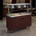Thumbnail image #3 for Vollrath 2-Series Affordable Portable 4-Pan Non-Refrigerated Cold Food Station with Buffet Breath Guard and Cherry Woodgrain Storage Base with Doors