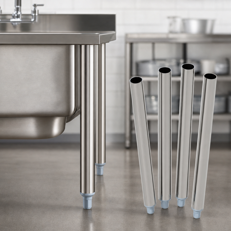 Product image #3 for 19-Inch Stainless Steel Sink Leg Set with Adjustable Feet