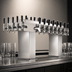 Thumbnail image #3 for Perlick Extra High Back-to-Back Bridge Tee Countertop Glycol-Cooled Draft Beer Tower, 24-Faucet Capacity, Stainless Steel