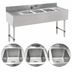 Thumbnail image #3 for Advance Tabco Special Value Series 3-Compartment Underbar Sink Unit with Deck-Mount Faucet and Dual Drainboards, 60