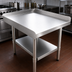 Thumbnail image #3 for Omcan USA Stainless Steel Equipment Stand with Undershelf and 2-Inch Rear/Side Upturn, 24 x 30 Inches