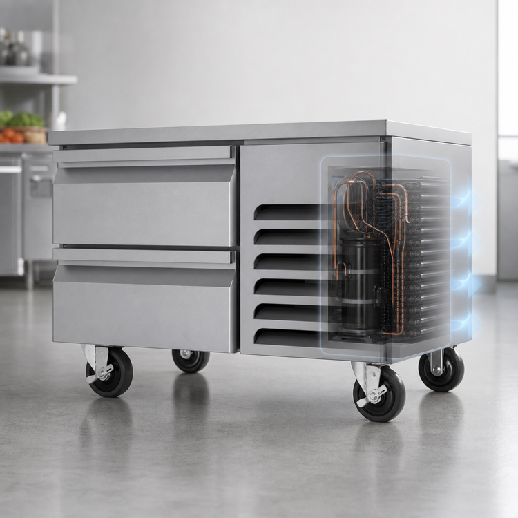Product image #3 for Southbend Platinum 48-Inch Low-Height Refrigerator Base with 2 Self-Closing Drawers