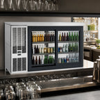 Thumbnail image #4 for Perlick Corporation SDPS60 Pass-Thru Back Bar Cooler, 60 Inch, 14.8 Cu. Ft., Four Locking Sliding Glass Doors, Side-Mount Refrigeration