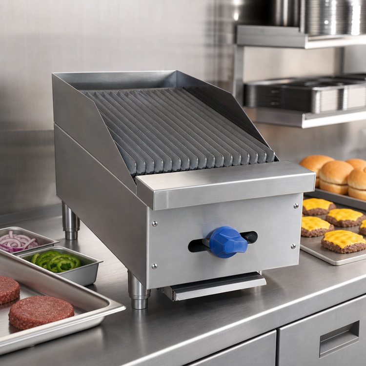 Product image #3 for Comstock-Castle Castle Series Countertop Gas Char-Broiler, 12 x 24-Inch Grill Area, 30,000 BTU