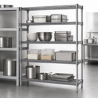 Thumbnail image #3 for Eagle Group Valu-Master A4-63-2172V 4-Tier Wire Add-On Shelving Unit, 72W x 21D x 63H, Pewter Gray Epoxy