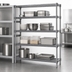 Thumbnail image #3 for Eagle Group Valu-Master 4-Tier Wire Add-On Shelving Unit, 72W x 21D x 63H, Pewter Gray Epoxy