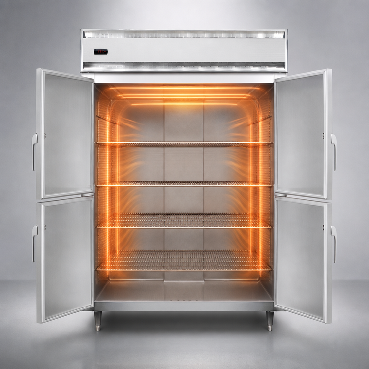 Product image #3 for Continental Refrigerator DL2WE-SA-HD Designer Line Extra-Wide Heated Holding Cabinet with Half Doors