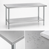 Thumbnail image #3 for Duke 48 Inch x 24 Inch Stainless Steel Work Table with Undershelf