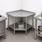 Thumbnail image #3 for Eagle Group BlendPort® BPT-3030SEB-UT 30" x 30" Corner Stainless Steel Work Table with Adjustable Undershelf, 16-Gauge 300 Series Top