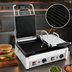 Thumbnail image #3 for Eurodib Commercial Double Countertop Panini Press with Ribbed Cast Iron Plates, 18 x 11 Inches, 240V