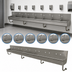 Thumbnail image #3 for Advance Tabco 6-Station Wall Mounted ADA Multiwash Hand Sink, 120-Inch Wide