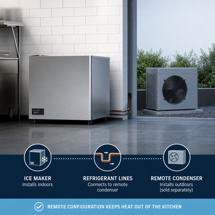 Product image #3 for Scotsman Prodigy ELITE Remote Air-Cooled Modular Small Cube Ice Maker, 996 lb/24 Hr