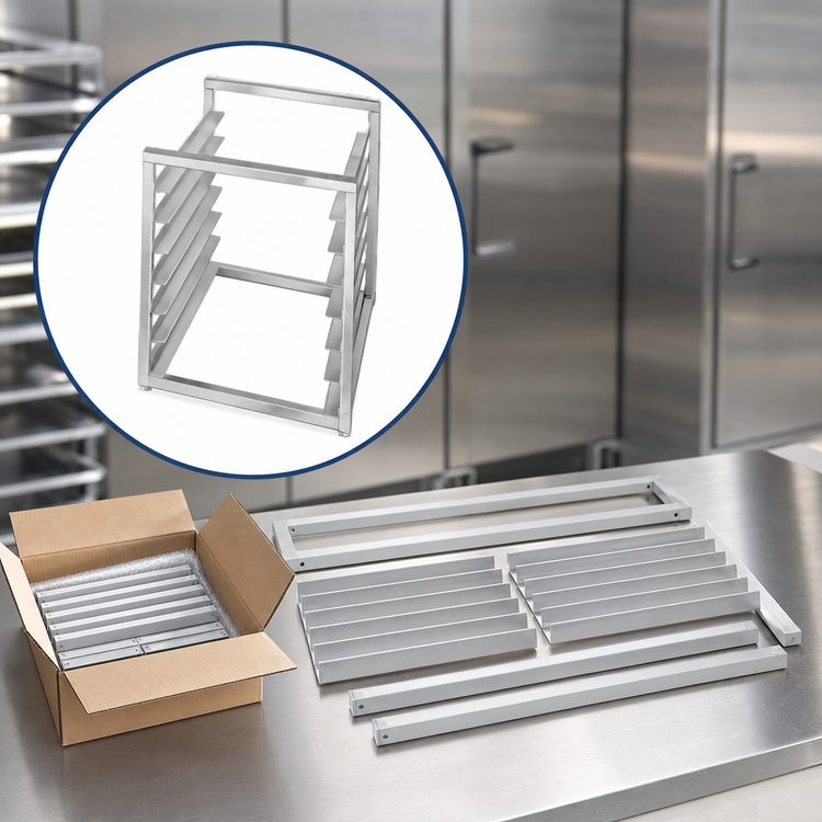 Product image #3 for Channel Manufacturing Aluminum Knock-Down End-Load Bun Pan Rack for Reach-In Refrigerators