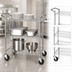 Thumbnail image #3 for Winco 3-Tier Chrome Plated Wire Utility Bus Cart, 18 x 36 Inches, 800 lb. Capacity