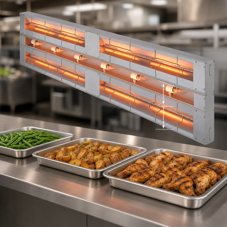 Product image #3 for Hatco Glo-Ray 54-Inch Double Lighted Infrared Strip Heater