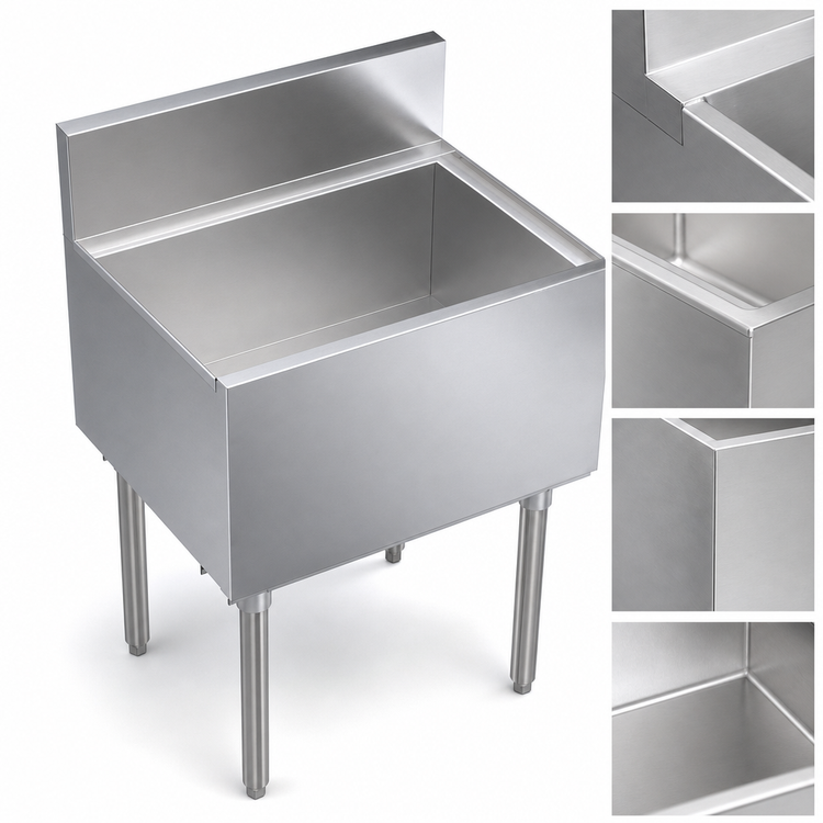 Product image #3 for Krowne Royal Series Stainless Steel Underbar Ice Bin/Cocktail Unit, 24"W x 19"D O.A., 74 lb Ice Capacity