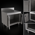 Thumbnail image #3 for Advance Tabco Prestige Supreme Stainless Steel 24-Inch Freestanding Underbar Drainboard Cabinet