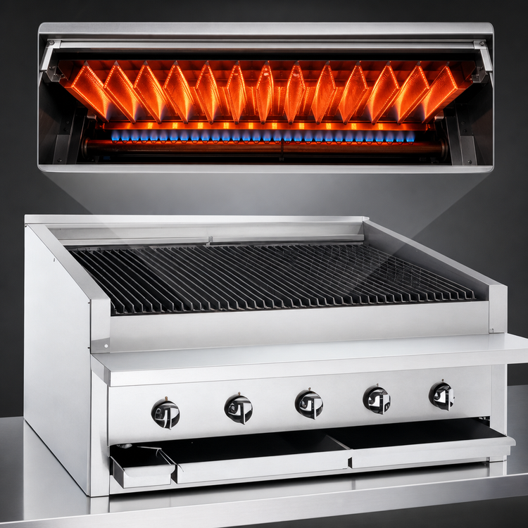Product image #3 for Bakers Pride Dante Series L-36RS 36-Inch Low-Profile Countertop Radiant Gas Charbroiler