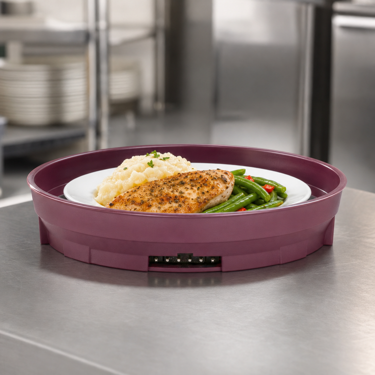 Product image #4 for Cambro Camduction® Base for 9-Inch Plate, Cranberry