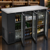 Thumbnail image #3 for BlendPort® Three-Section Reach-In Back Bar Cooler with Glass Doors, 72-3/4 Inch Wide, Stainless Steel Top