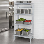 Thumbnail image #3 for Channel Manufacturing TT2036 Tubular Aluminum Cantilever Shelving Section, 36" W x 20" D x 72" H, 900 lb. Capacity Per Shelf
