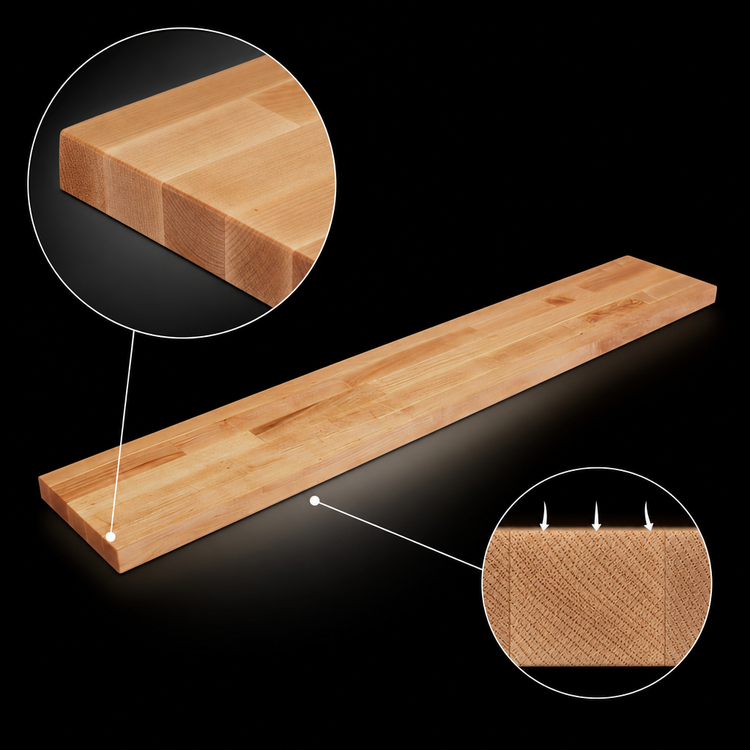 Product image #3 for John Boos Steam Table Cutting Board, 48 x 12 x 1-3/4 Inch, Edge Grain Northern Hard Rock Maple