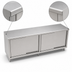 Thumbnail image #3 for John Boos 120-inch x 30-inch Stainless Steel Enclosed Work Table with Sliding Doors