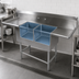 Thumbnail image #3 for John Boos Pro-Bowl 2-Compartment Sink with Left and Right 24-Inch Drainboards, 20 x 20 x 14-Inch Bowls, 14-Gauge Stainless Steel