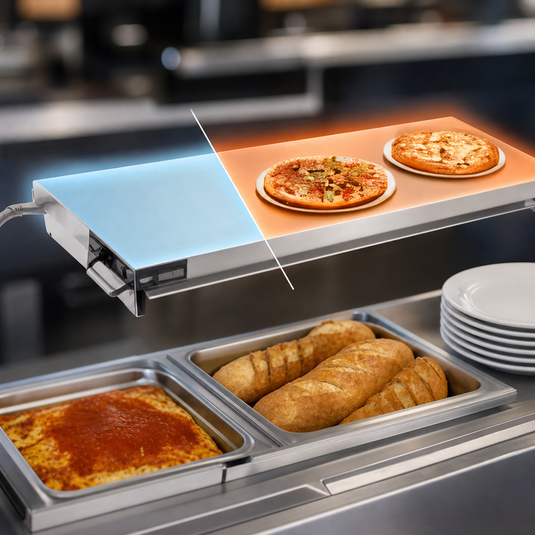Product image #3 for Vollrath Cayenne® 48-Inch Left-Aligned Heated Shelf, Stainless Steel, 120V