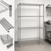 Thumbnail image #3 for Quantum 42 Inch Wide x 14 Inch Deep x 63 Inch High 4-Shelf Chrome Wire Shelving Starter Kit