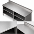 Thumbnail image #3 for John Boos Open Front Cabinet Base Work Table with 16-Gauge 300 Series Stainless Steel Top, 5-Inch Backsplash, 120 x 30 Inches