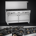 Thumbnail image #3 for Southbend Ultimate 60-Inch Commercial Gas Restaurant Range with 9 Open Burners and 2 Convection Ovens