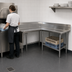 Thumbnail image #3 for Advance Tabco Korner Clean Right-Hand L-Shaped Dishtable, 95-Inch, 16-Gauge 304 Stainless Steel