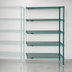 Thumbnail image #3 for Eagle Group Valu-Gard 5-Tier Add-On Wire Shelving Unit, 48W x 18D x 86H, Green Epoxy Coated