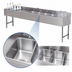 Thumbnail image #3 for Advance Tabco Underbar Basics Stainless Steel 3-Compartment Bar Sink and Ice Bin Combination Unit, 84 Inch Wide, Left Ice Bin