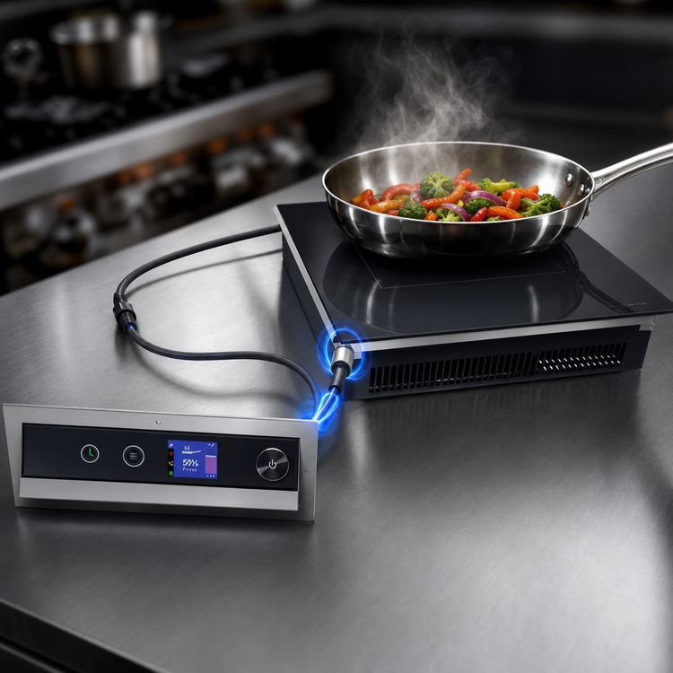Product image #3 for Hatco Rapide Cuisine IRNG-PB1-18 Drop-In Countertop Single Burner Induction Range, 1800W, 120V