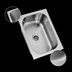 Thumbnail image #3 for Eagle Group Seamless Welded-In One-Compartment Sink, 22 x 22 x 13-1/2 Inch Bowl, 304 Stainless Steel