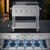 Thumbnail image #3 for KoolMore 5-Burner Mobile Propane Outdoor Charbroiler Grill with Griddle Plate and Grates
