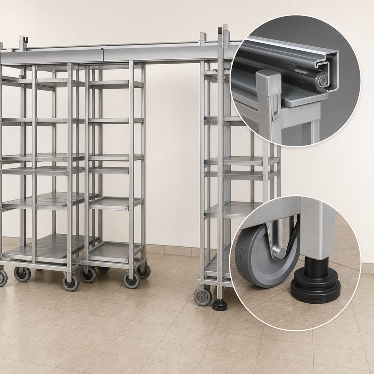 Product image #3 for Metro TOP-TRACK 6-Foot High-Density Floor Pad Protectors for Mobile Shelving