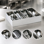 Thumbnail image #3 for Vollrath 99700 Stainless Steel 4-Compartment Rounded Cutlery Dispenser Bin Case of 6