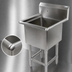 Thumbnail image #3 for John Boos Pro-Bowl 1-Compartment Stainless Steel Floor Sink with 18
